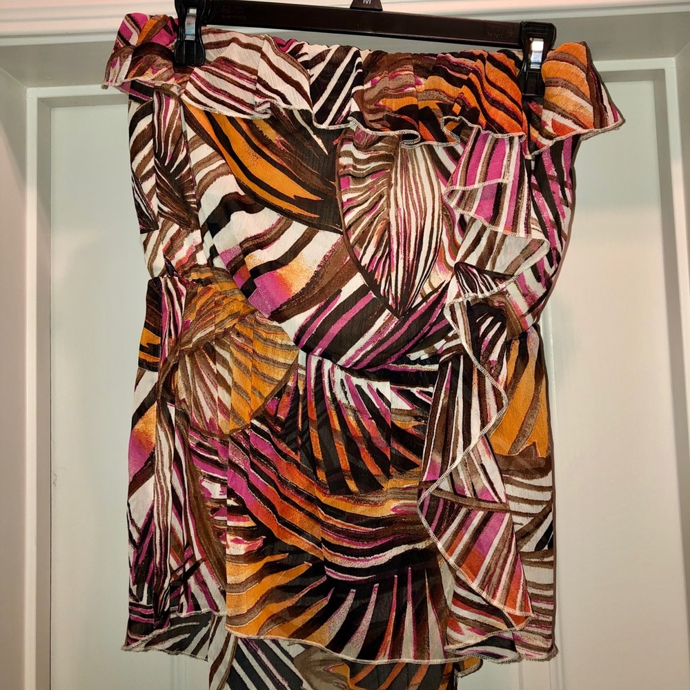 Wet Seal multi-colored crop top, Medium